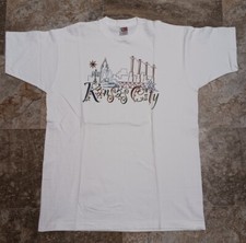 90's Vintage Kansas City Souvenir White T-Shirt Size XXL 24" x 32" Made in USA