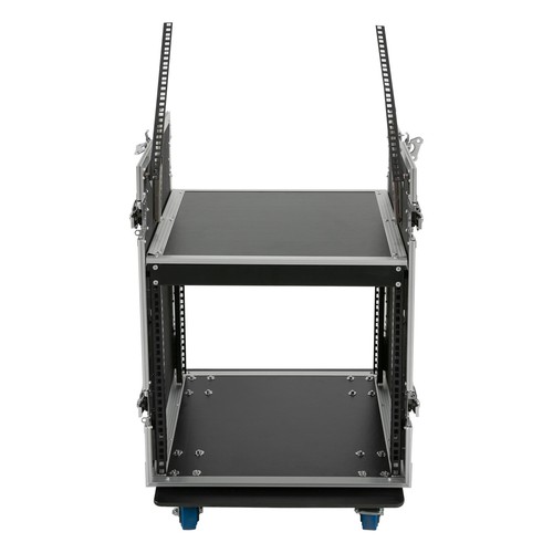 10U PA DJ Rack Road Case w/ 11U Slant Mixer Top Casters | eBay