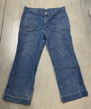 Vintage 70s Rappers Hippy Bell Bottom Pants, Deniem, Size 38-28