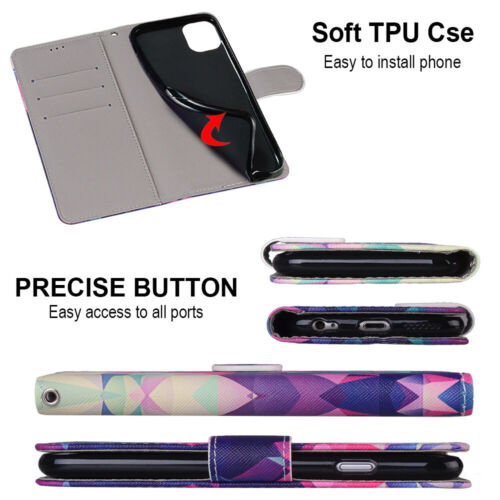 For Various Phone Luxury Butterfly Magnetic Card Wallet Case Flip Stand Cover - Picture 11 of 11