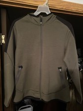 Athletic Works Boys Knit Zip Hoodie Jacket Smokey Olive SZ XL 14-16 Husky