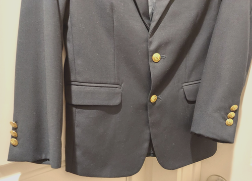 Nautica Boys Navy Blue Blazer Jacket Sport Coat Gold Buttons Size 12 - Picture 3 of 6