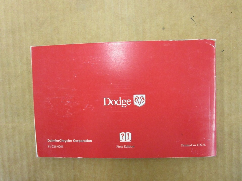 2002 Dodge Intrepid owners manual ORIGINAL eBay