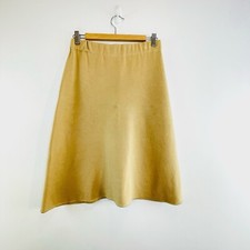 Prada Size 40 8 Beige Knit A Line Skirt Luxury Italian Designer