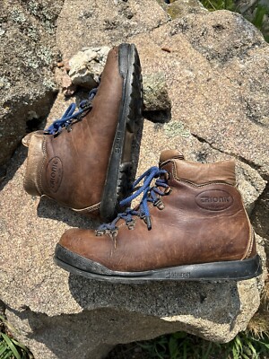 SCARPA TRIONIC Italy Vintage Hiking Backpacking All Leather Boots Men Size US 11 SCARPA TRIONIC Italy Vtg Hiking Backpacking All Leather  main image 3