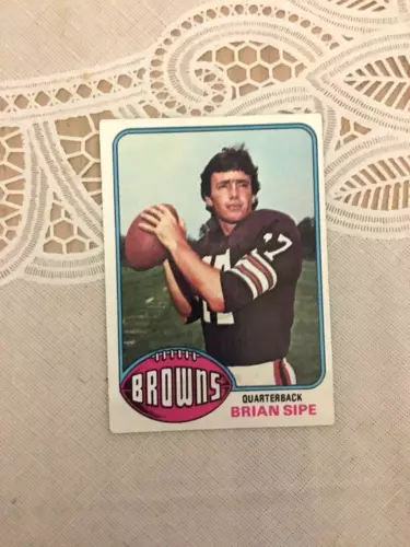 VINTAGE 1976 TOPPS BRIAN SIPE ROOKIE #516 EXMT OLD CLEVELAND BROWNS