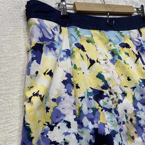 Gonna Lane Bryant donna 20 plus multicolore floreale A-Line midi elasticizzata primavera - Foto 3 di 9