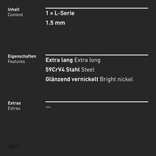 Sourcing Map Innensechskantschlüssel – 50 Stück, 2,5 Mm, CR-V Stahl, L-Form, Für Möbel & Reparaturen