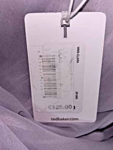 Ted Baker Lilac Cliara Halter Neck Top Draw String Waist UK Size 10 Ted 2 BNWT - Picture 10 of 12