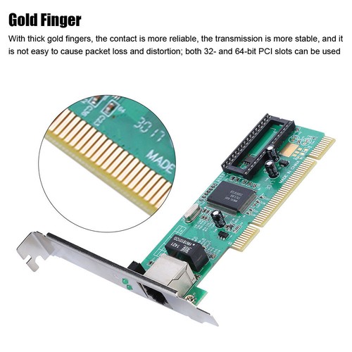 PCI One-port Realtek 8169 PCI Network Card 10/100/1000Mbps Gigabit Ethernet BST - Picture 6 of 11