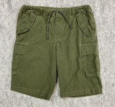 Polo Ralph Lauren Cargo Shorts Boys Size 20 Green Stretch Waist Drawstring 28x11