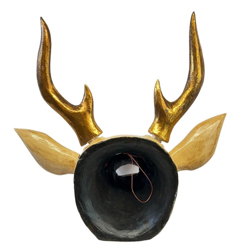 Balinese Deer Mask Ramayana Maricha Golden Deer Bali Folk Art Hand carved Wood C - Picture 10 of 10