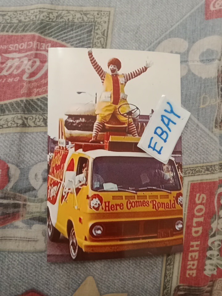 McDonald's, HERE COMES RONALD, Mobile Van, Glossy Color 4x6 Photo, Brand New