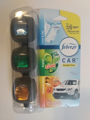 Febreze Air Freshener Variety PK Linen & Sky Gain Hawaiian Aloha 0.06 Fl Oz Each
