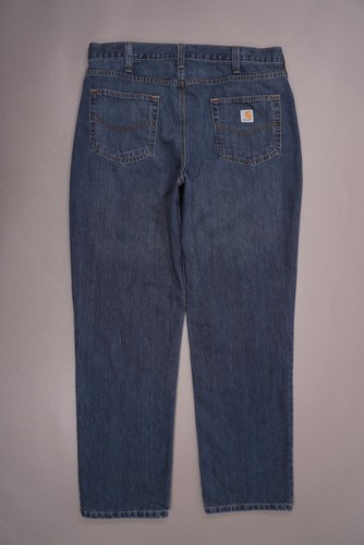 Carhartt Holter Relaxed Straight Jeans Mens 38X34 Dark Wash Cotton Blend 101483 - Picture 3 of 10