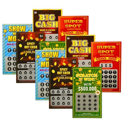 10 Fake Lottery Tickets and Scratch off Cards That Look - Winning $500K - $200K