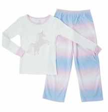 New Carter's 2-Piece Unicorn Striped Fleece 2-Piece Pajama Set 6 7 8 10 12