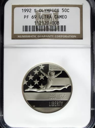 1992 S NGC PF 69 UCAM Olympics Gymnastics U.S. Mint Comm. Clad Half Dollar ☆☆