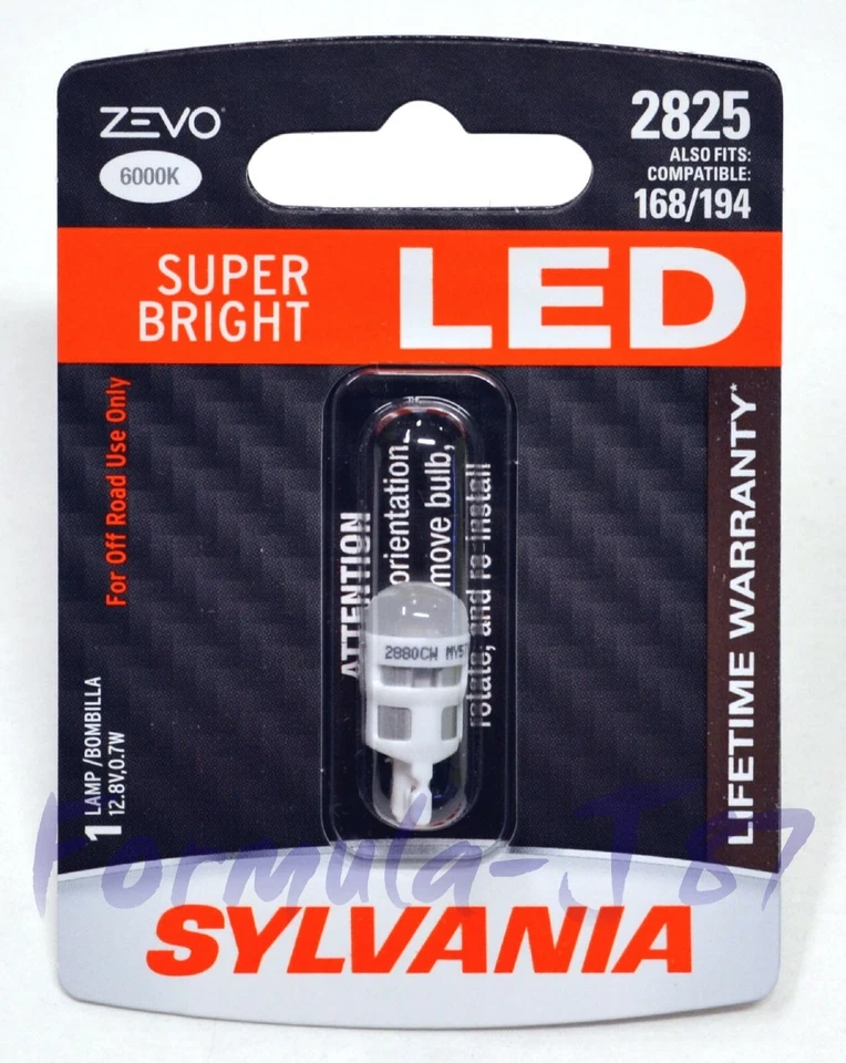 Sylvania ZEVO LED Light 2825 White 6000K Two Bulbs Front Side Marker Replacement — 第 2/4 张图片