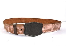 JOED Vintage Pink Aged Leather Belt Upcycled Made In Usa. Size 36 Snaps