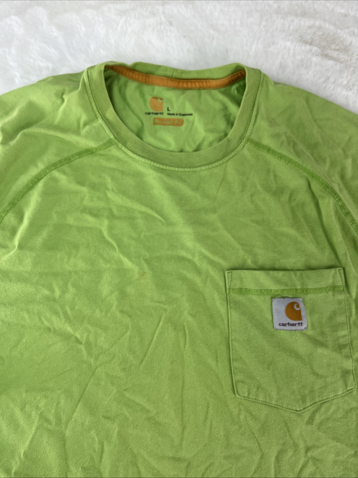 Men’s Carhartt Lt. Green Relaxed Fit Pocket Tee L