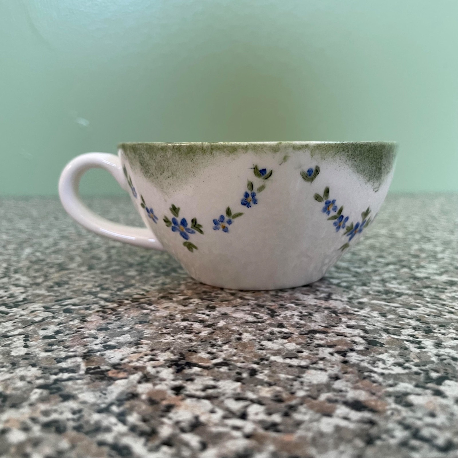 Tea For One Set  3 Piece Cup Pot Lid Hand Painted 1999 Teapot