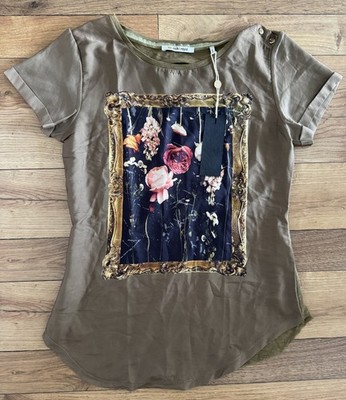 Rich & Royal Damen T-Shirt Neu Grün 34/36