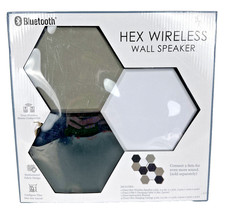 Hex Wireless Wall Speakers Bluetooth Compatible Hexagon New Open Box
