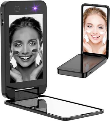UV Sunscreen Test Camera Mirror - Compact Rechargeable Handheld Makeup Mirror
