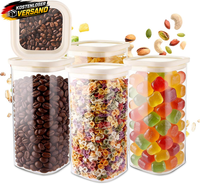 4Er 1500 Ml VorratsgläSer Glas Mit Deckel Eckig, Vorratsdosen Luftdicht Set, Gla