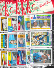 5 X Mixed Vintage Topps Holiday Baseball Card Rack Pack Lot (J-468)