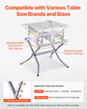 Table Saw Folding Stand, Universal for Most Brands of Table Saws