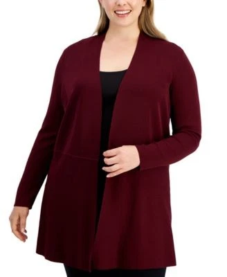 Anne Klein Plus Size Monterey Open-Front 91308362440 1X RT $109.0