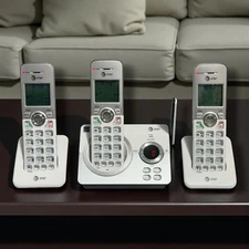 AT&T EL52319 DECT 6.0 Cordless Phone System with Answering Machine 3 Handsets