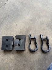 Winch D-ring Bow Shackles 12 Inch Wll 3t Red Pin Black Recovery Tow Lot Of 4