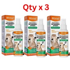 2-in-1 Cat  Kitten Training Cat Deterrent Spray for In/Outdoor Qty 3 EXP 01/26