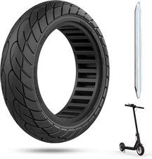 10x2.125 Scooter Tire, 10 inch Solid Rubber Tires Tubeless Front or 1 black 