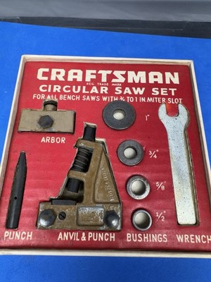 Sears Craftsman Roebuck Simpsons 9-3530 Circular Saw Set for Bench Saws Vintage