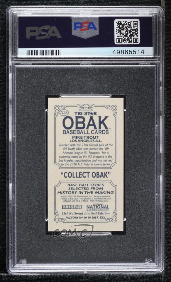 2010 TRISTAR Obak National Convention Mini Mike Trout (Collect Obak ...