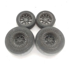 2x Proline Reaction Hp Sc 10170 Drag Tires 12mm Hex Wheels Dr10 Fronts Used 2x Proline Reaction Hp Sc 10170 Drag Tires 12mm Hex Wheels Dr10 Fronts Used