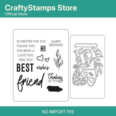 Z7049 Friends Clear Stamp Cutting Dies DIY Scrapbooking Card Craft