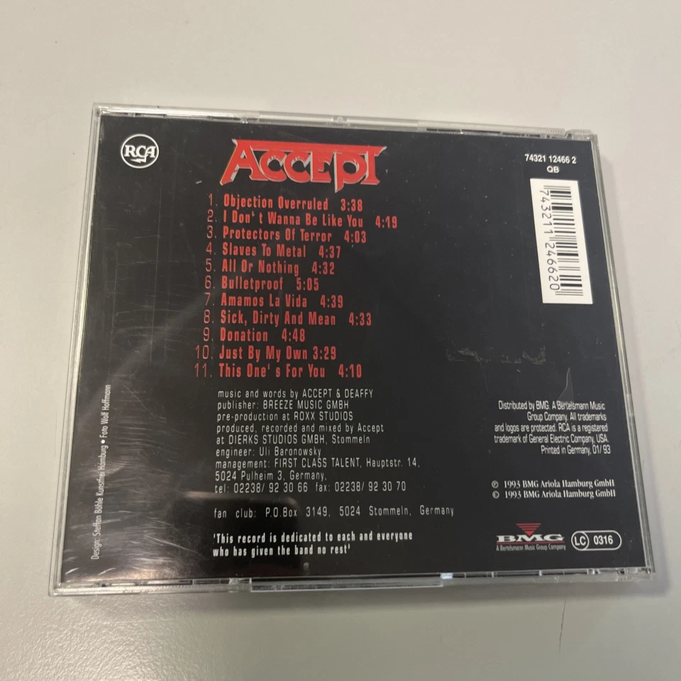 Objection Overruled von Accept | CD | Zustand gut - Bild 4 von 4