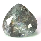 EXQUISITE UNHEAT CONGO PARTY GRAY GREEN SUNSTONE GEM 1.15CT - PEAR CUT
