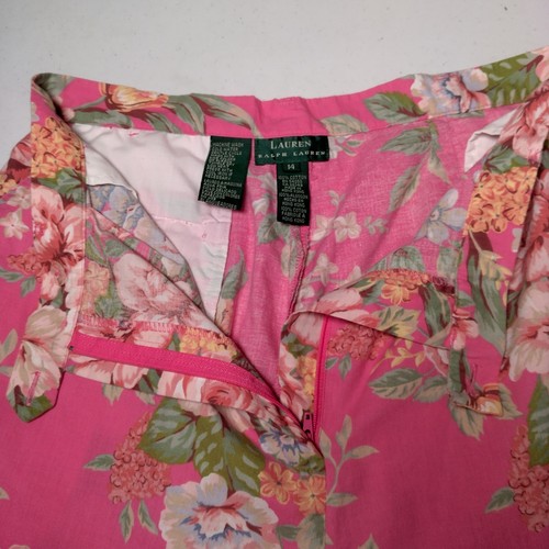 Set pantaloncini blusa Ralph Lauren vintage anni 90 grande 14 outfit rosa floreale cotone - Foto 11 di 20
