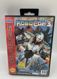 Robocop 3 SEGA Mega Drive Genesis 16 Bit Game Card with Box & Manual