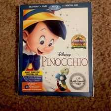Pinocchio Walt Disney Signature Collection - Blu-ray  DVD, 1940 W/Slip New 