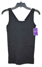 Yummie Womens Black V-Neck Sleeveless Stretch Tummie Shapewear Tank Top S/M
