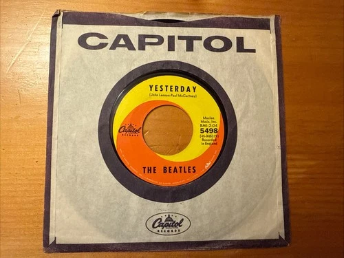 The Beatles – Yesterday/Act Naturally 1965 Capitol 5498 45 7” Vinyl NM-