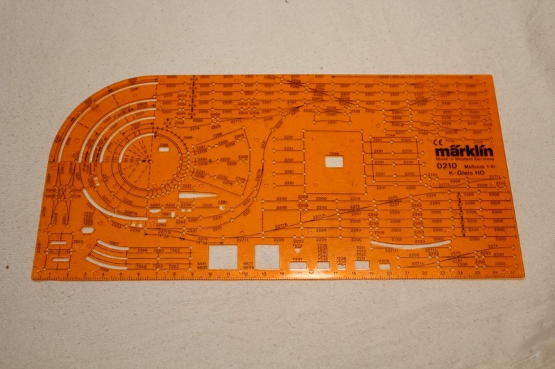 Marklin HO Used K-Track Planning Stencil #0210 