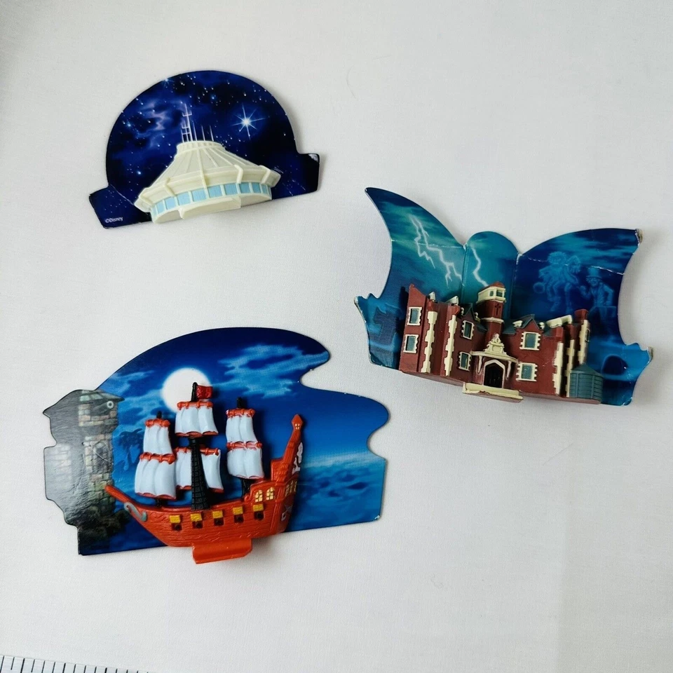 Disney Magic Kingdom Board Game Replacement Pieces 3-D  6pc ATTRACTION BUILDINGS - Image 4 of 4